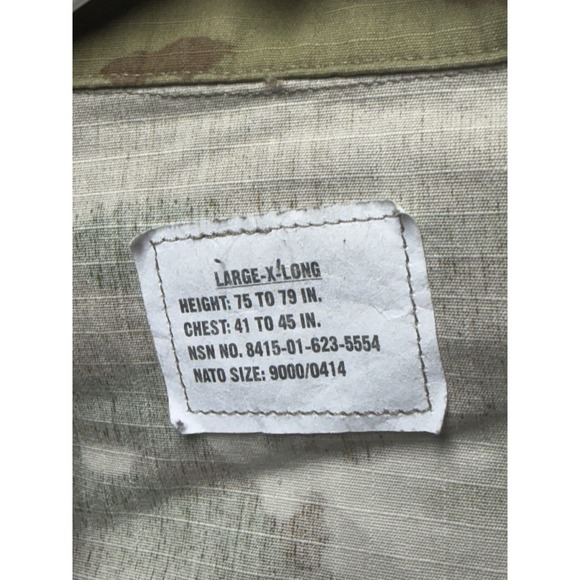 Army Combat Military BDU Mens Large-XL Camouflage Button Down - Picture 7 of 11